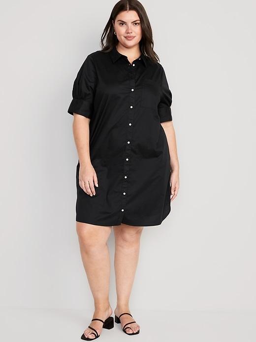 Short-Sleeve Shirt Dress Product Image