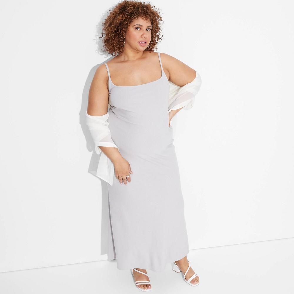 Womens Ribbed Maxi Slip Dress - Wild Fable 3X Product Image