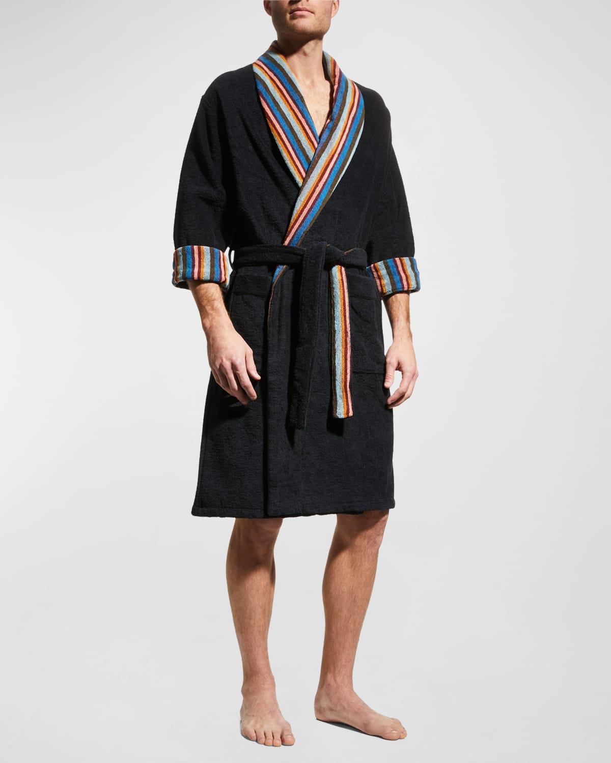 Mens Artist Trim Cotton Robe Product Image