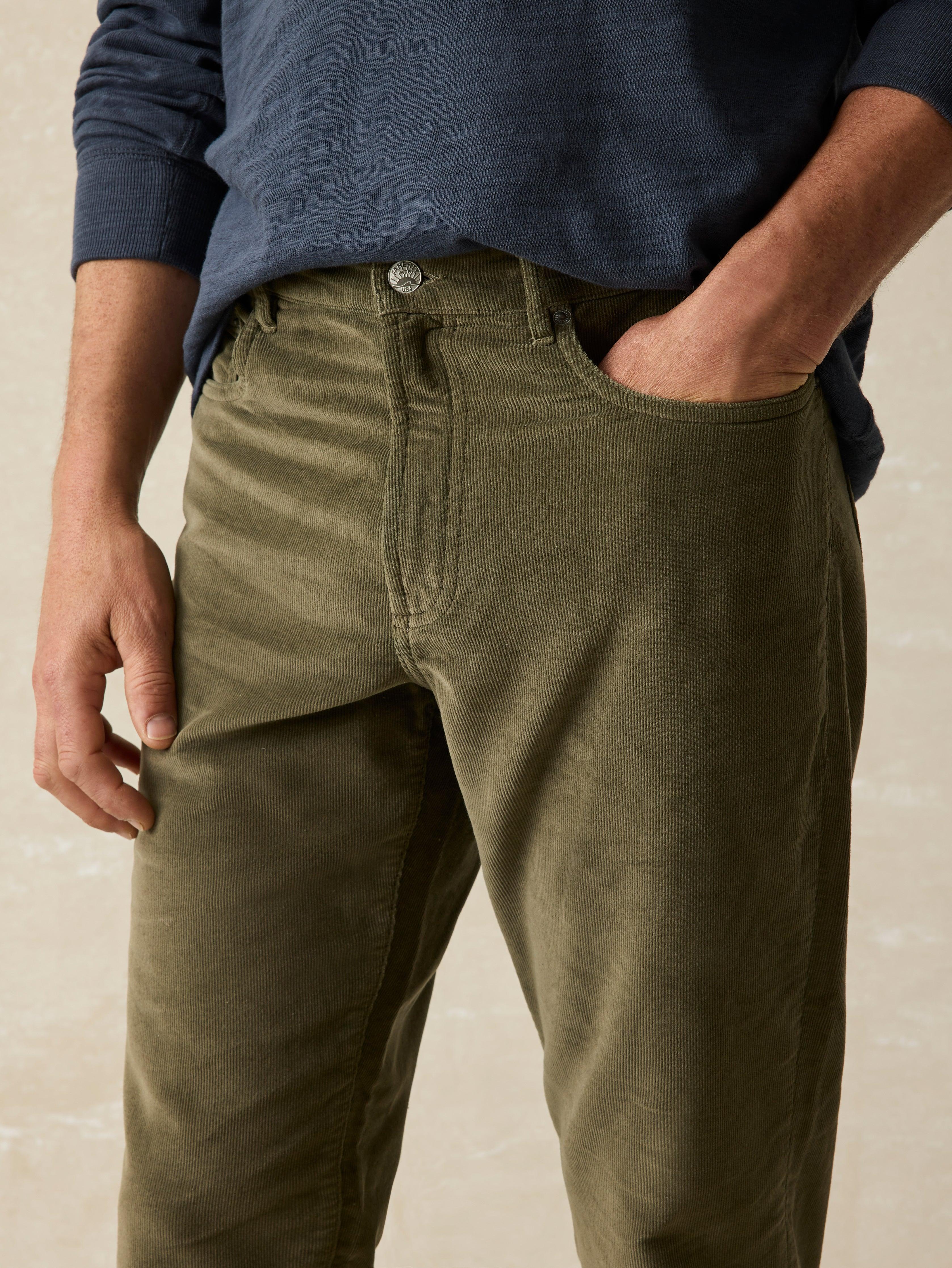 Stretch Terry Corduroy 5-Pocket Pant - Surplus Olive Male Product Image