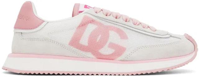 DOLCE & GABBANA Dg Cushion Mixed-material Sneakers In Pink Product Image