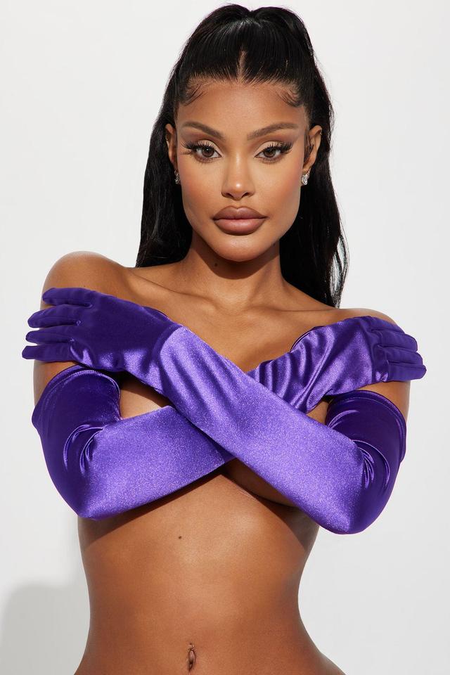 Mrs. Rabbit Satin Gloves - Purple Product Image