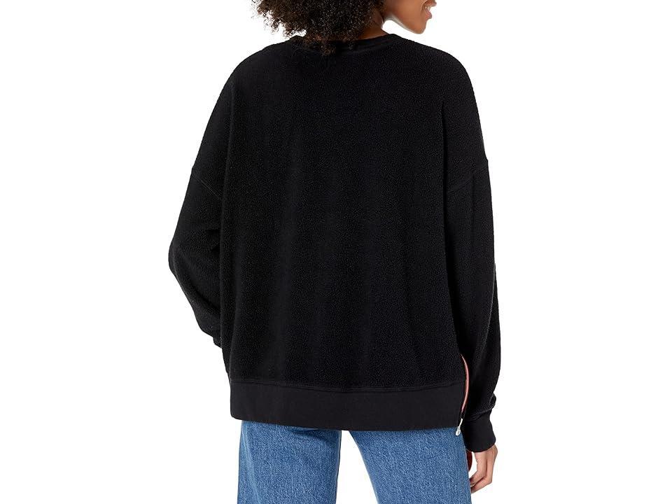 SUNDRY Faux Sherpa Sweatshirt Women's Clothing Product Image