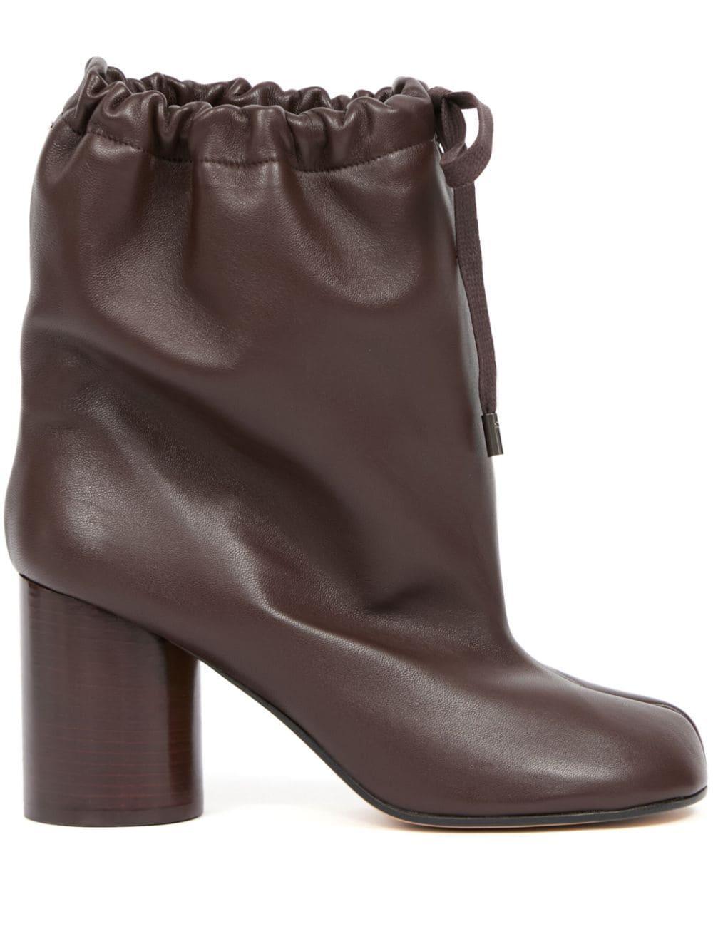 Tabi Balloon 80mm Ankle Boots In Brown Product Image