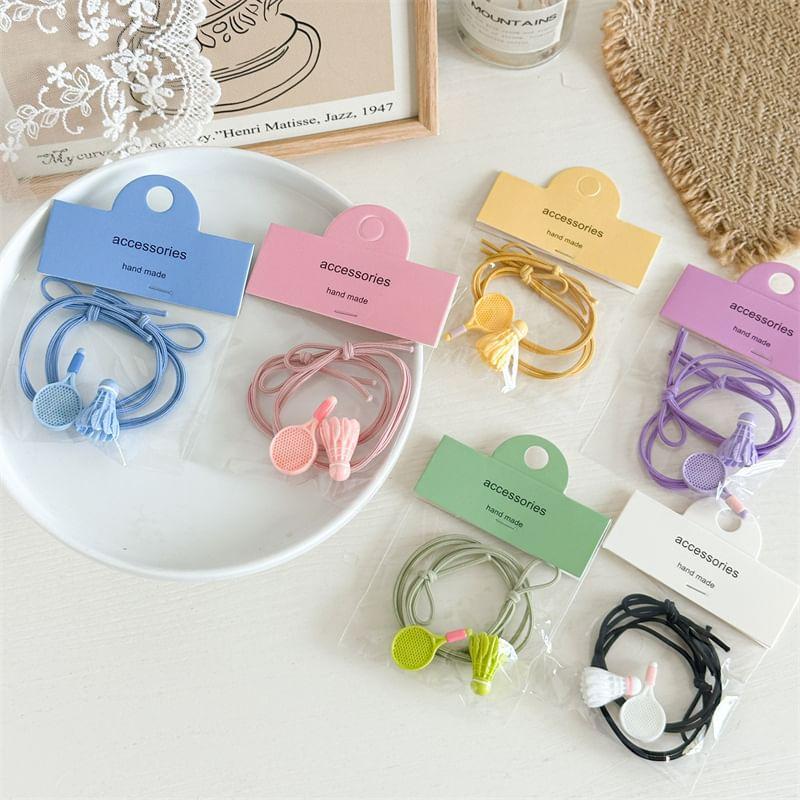 Set: Racquet Hair Tie + Shuttlecock Hair Tie Product Image