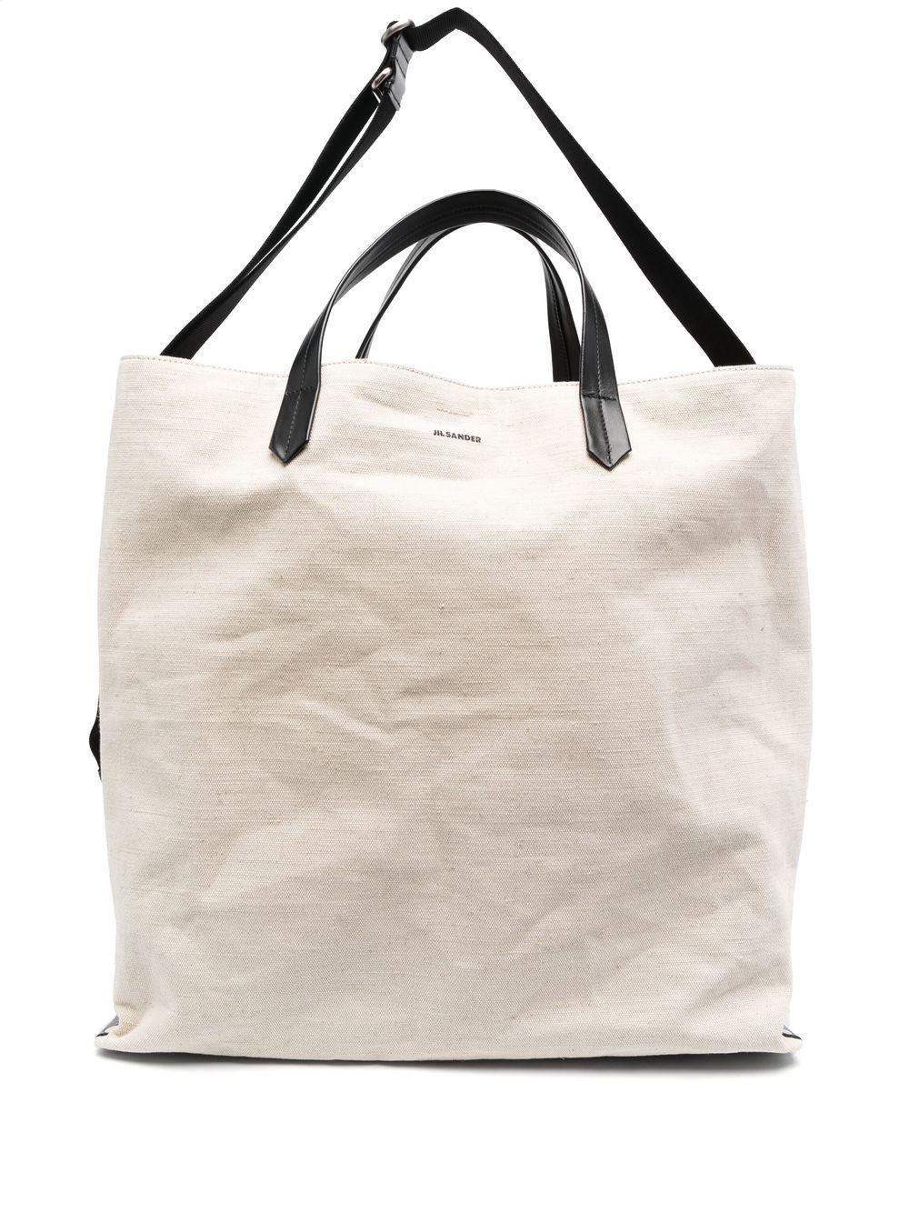 JIL SANDER Tape Medium Tote Bag In Neutrals Product Image