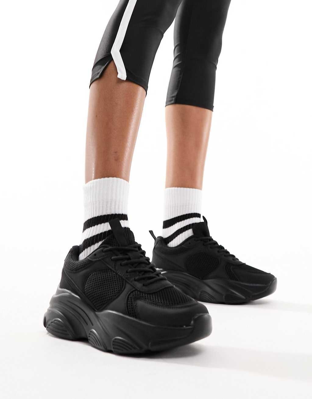 ASOS DESIGN Drop sneakers in black Product Image