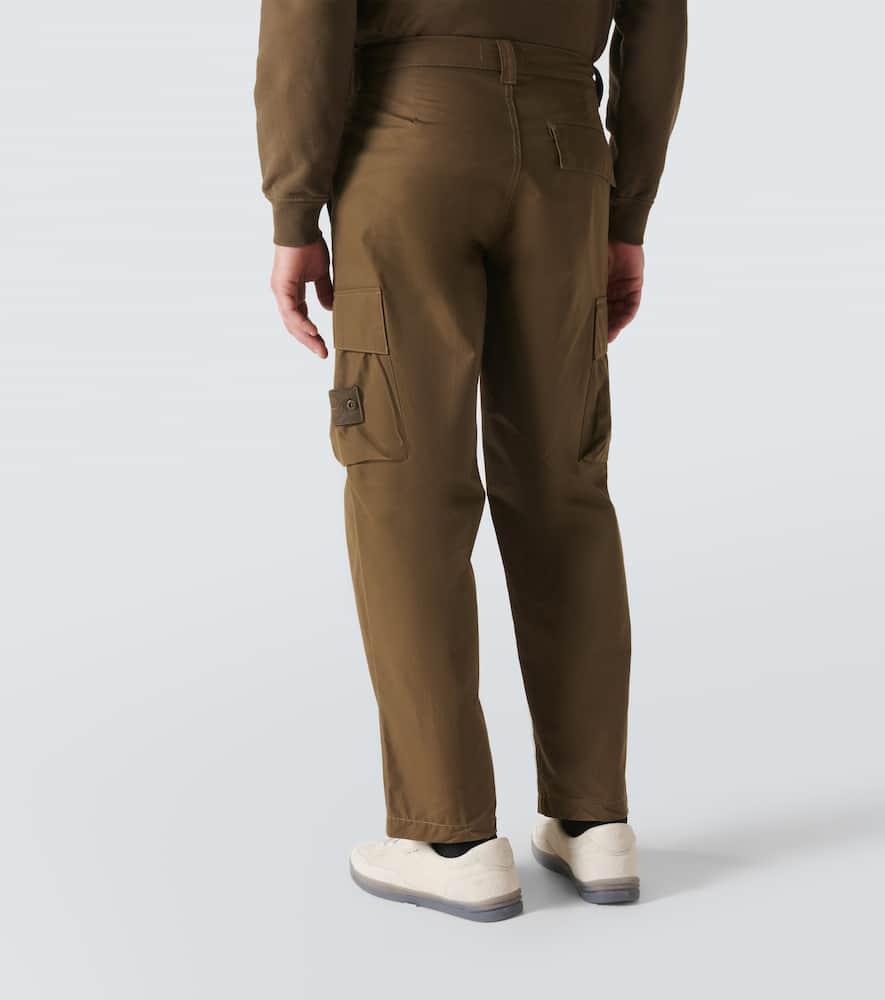 STONE ISLAND Ghost Cotton Cargo Pants In Military Green Product Image