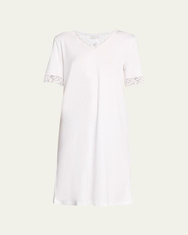 Moments Short Sleeve Lace Cotton Nightgown Product Image