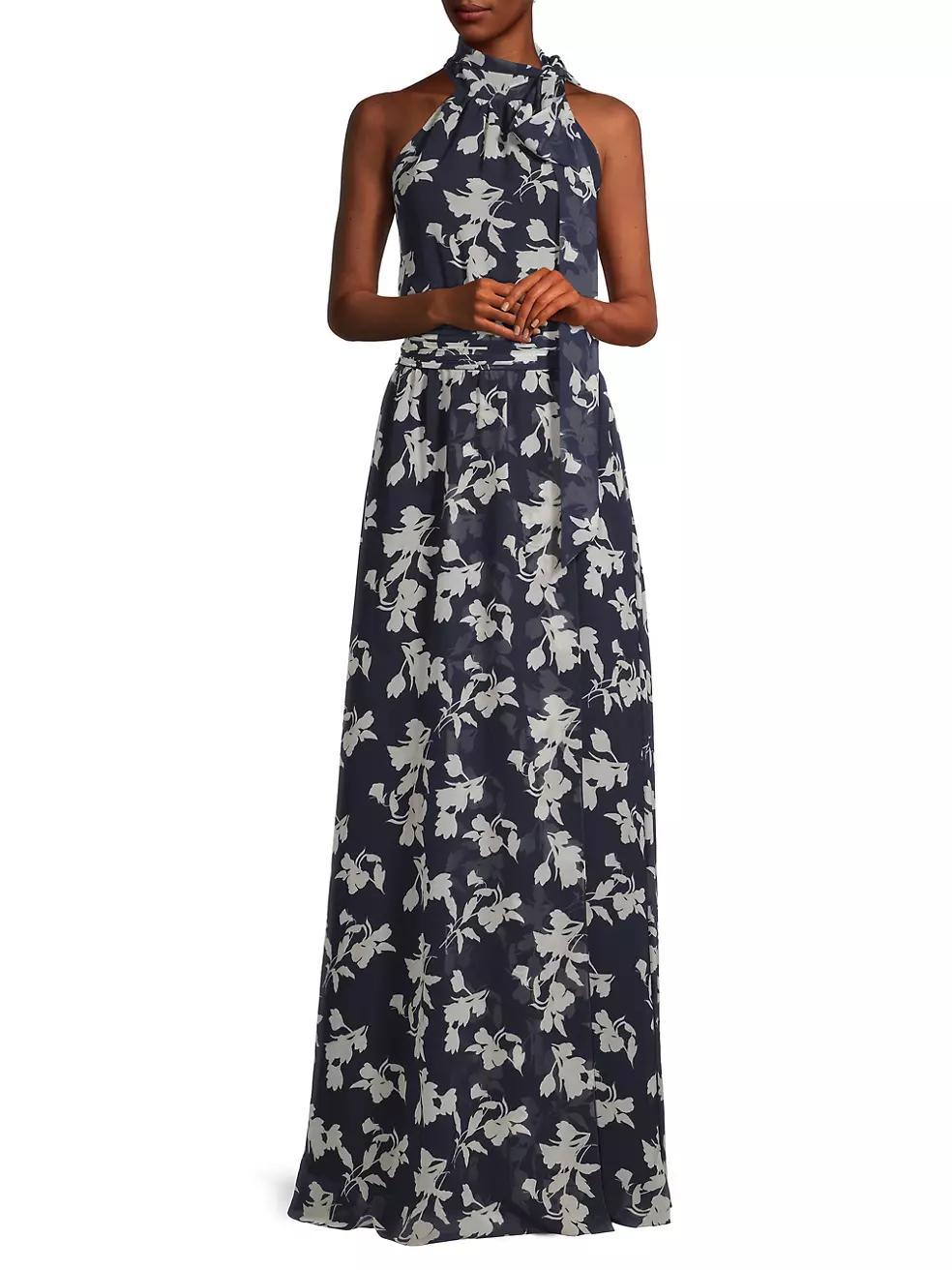 Kayla Floral High-Neck Gown product image