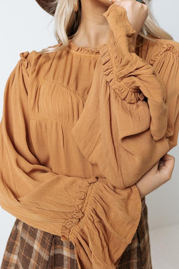 Stay The Course Shift Top In Camel Product Image