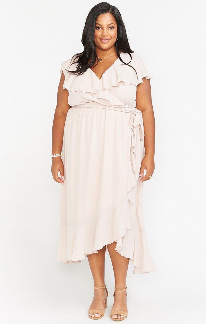 Jess Ruffle Midi Dress ~ Show Me the Ring Crisp Product Image