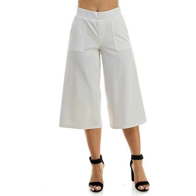 Womens Nina Leonard Elastic Waist Culotte Pants Product Image