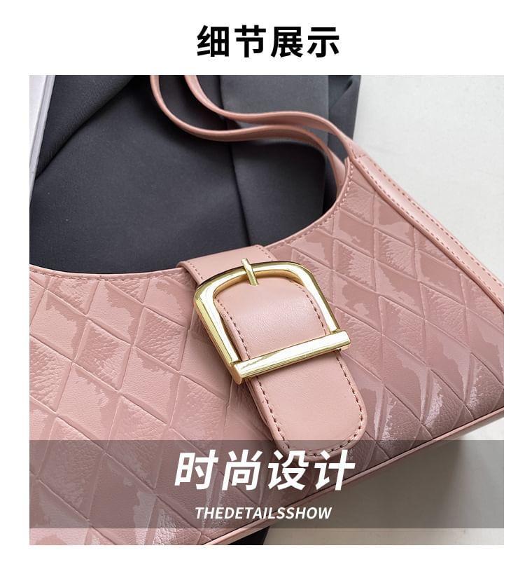 Faux Leather Buckled Shoulder Bag Product Image