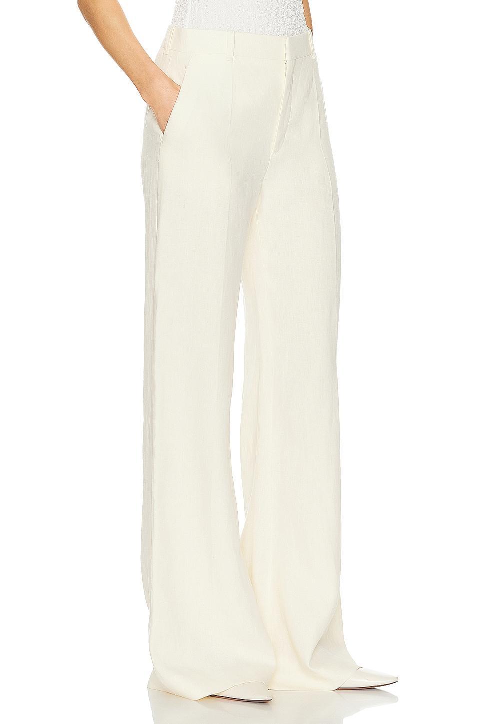 Womens Wide-Leg Linen Trousers Product Image