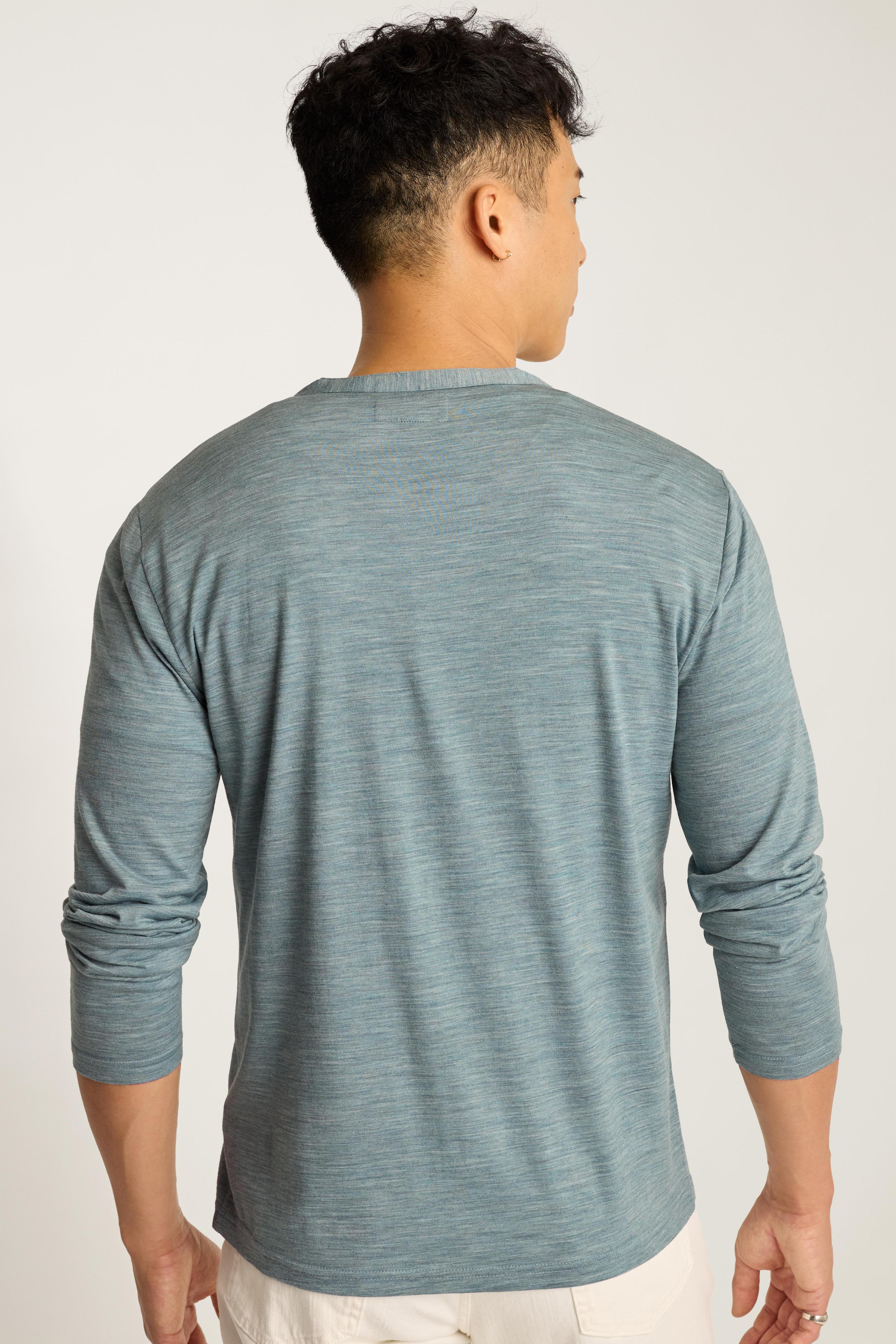 Performance Merino Long Sleeve Henley Product Image