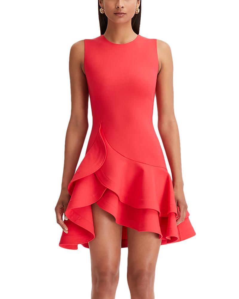 Oscar de la Renta Ruffled Hem Sleeveless Dress Product Image