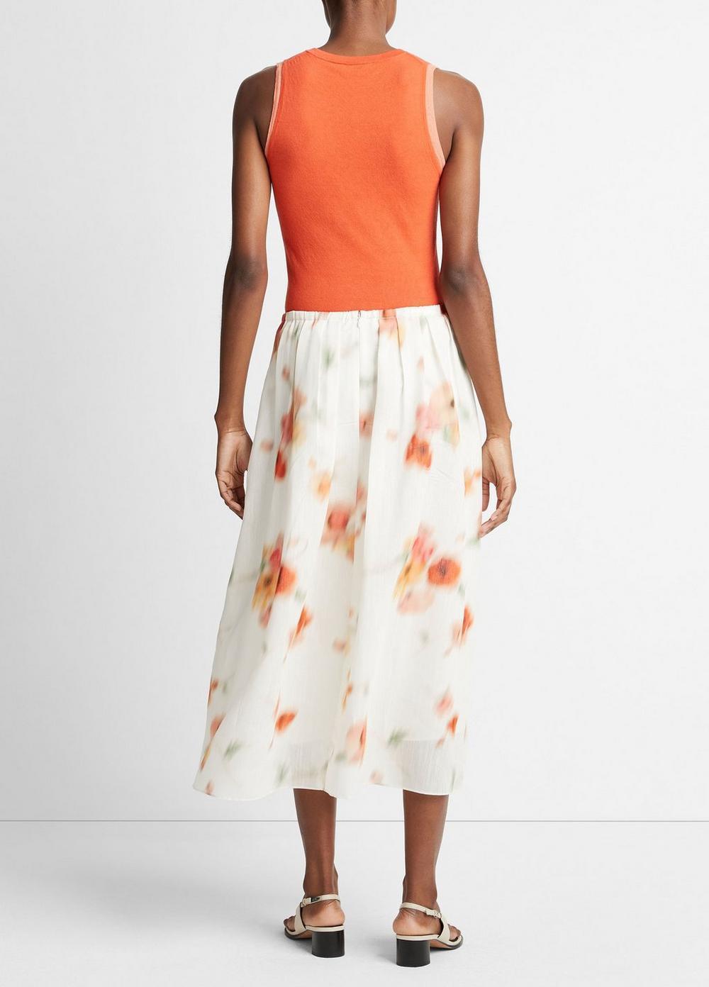 Poppy Blur Gathered Skirt Product Image