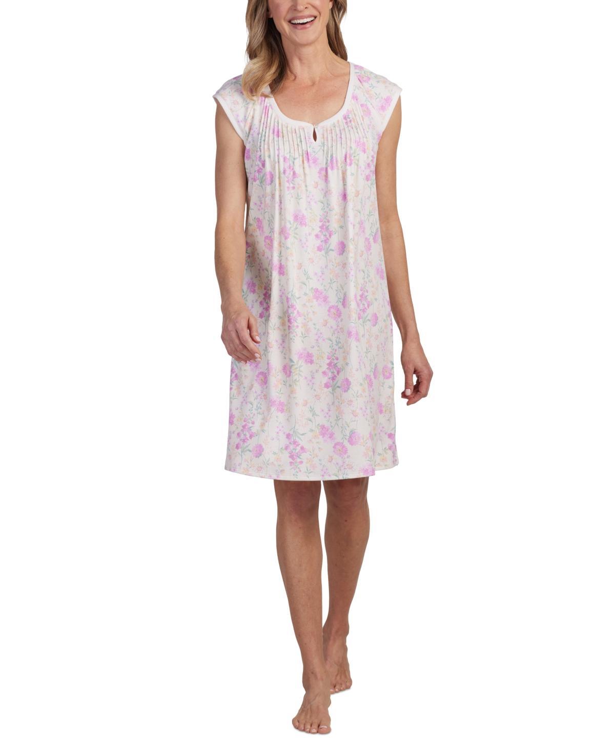 Miss Elaine Womens Sleeveless Floral Nightgown Product Image