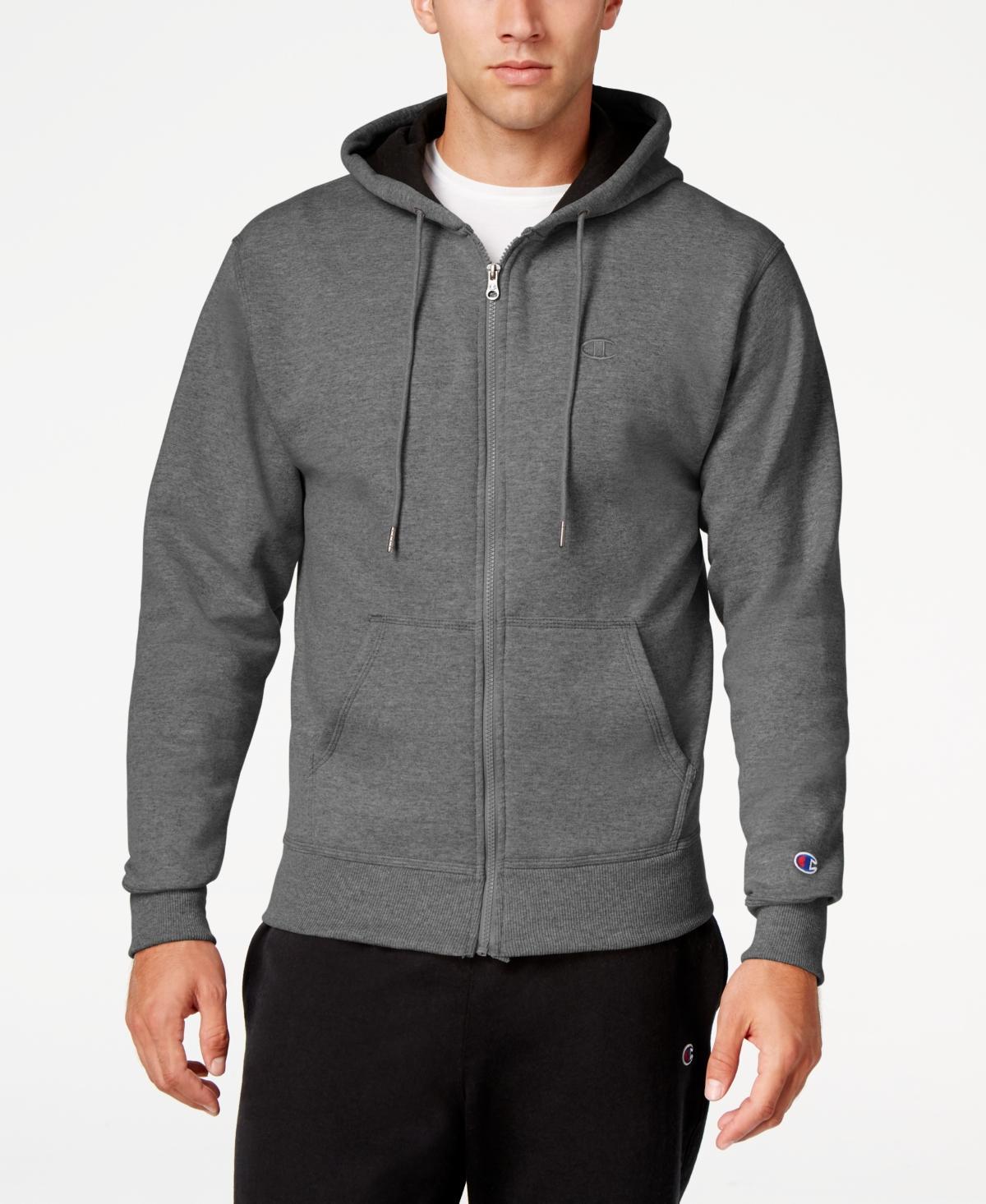 Champion Mens Powerblend Fleece Zip Hoodie Product Image