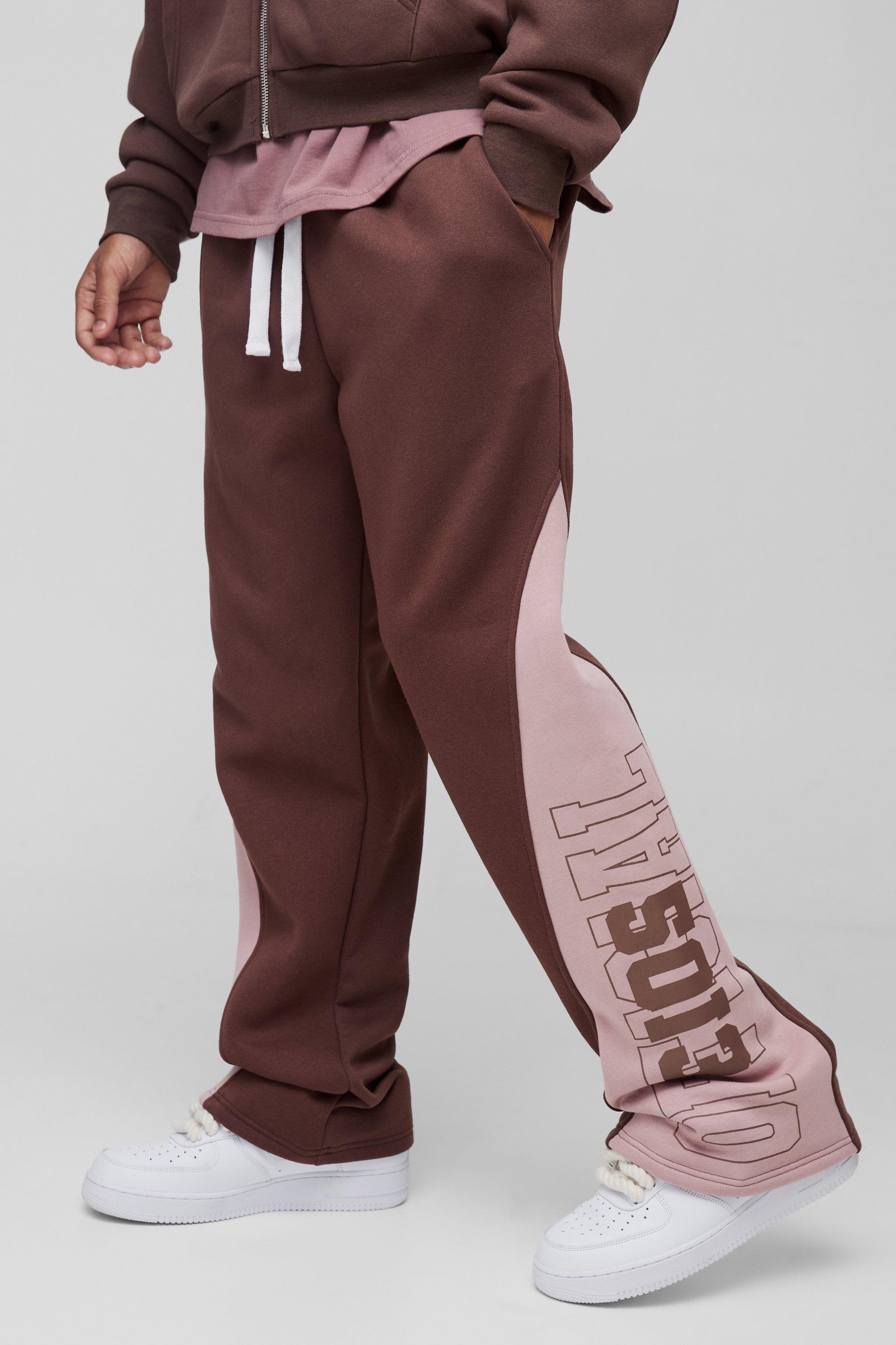 Relaxed Official Varsity High Gusset Jogger | boohooMAN USA Product Image