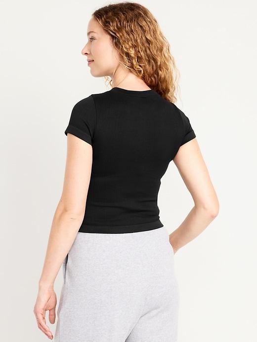 Fitted Seamless Ribbed T-Shirt product image