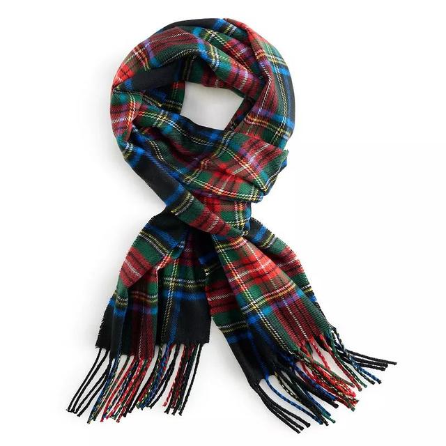 Womens Softer Than Cashmere Classic Plaid Scarf, Blue Product Image