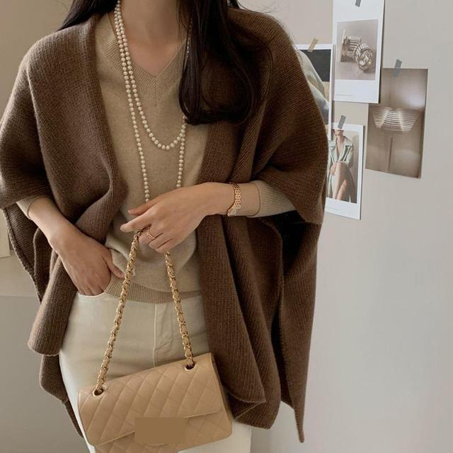 Plain Open Front Cardigan Product Image