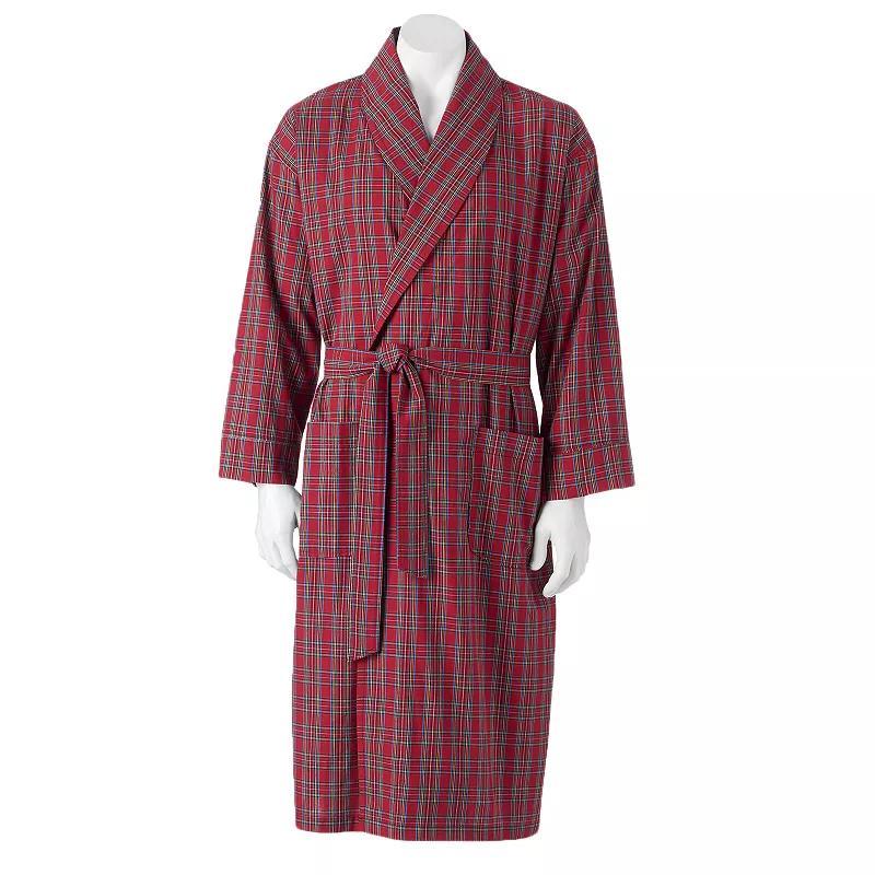 Mens Hanes(R) Ultimate(R) Plaid Woven Robe Product Image