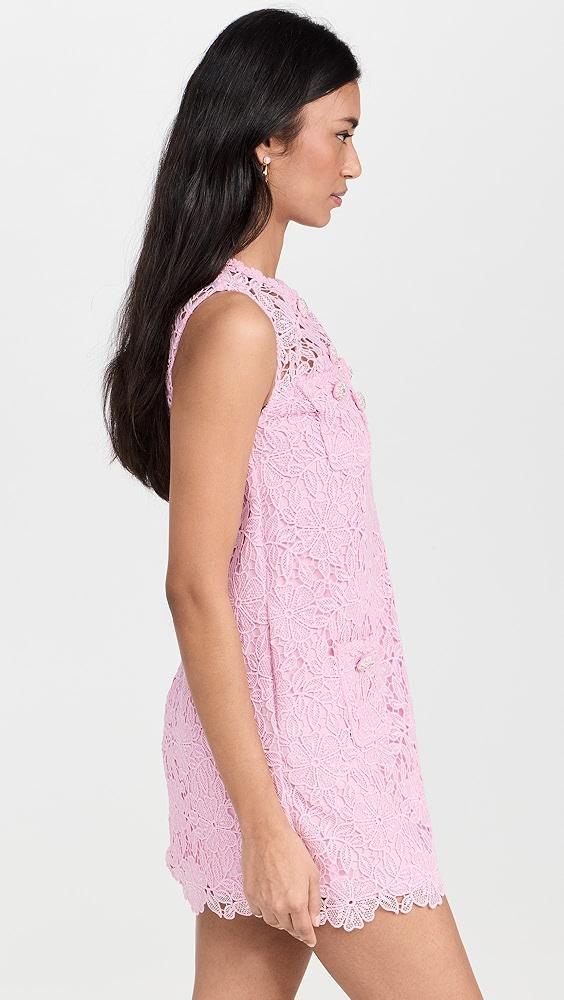 Self Portrait Pink Lace Mini Dress | Shopbop Product Image