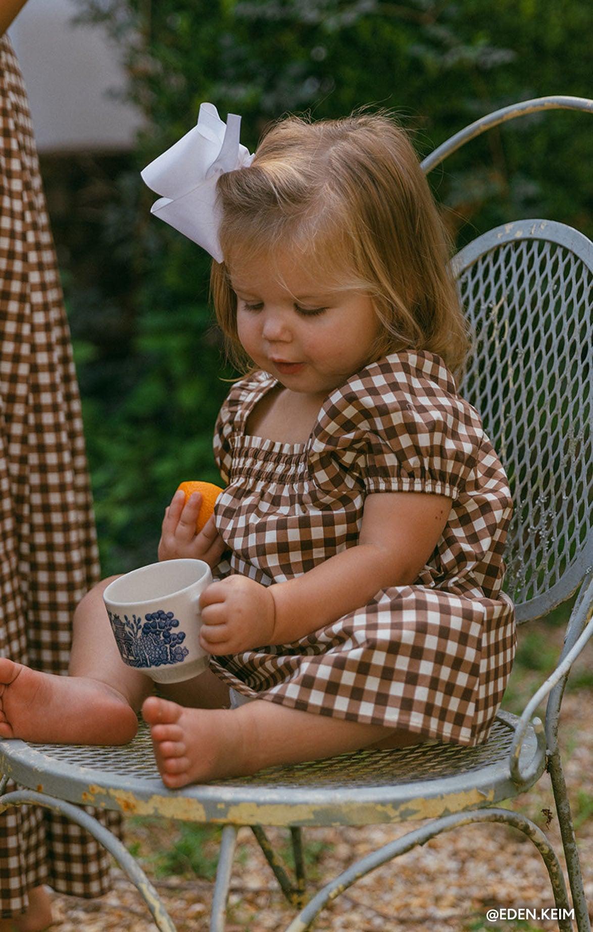 Anna Dress ~ Brown Gingham Kids product image