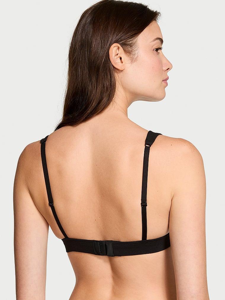 Wireless Ribbed Cotton Plunge Bralette Product Image