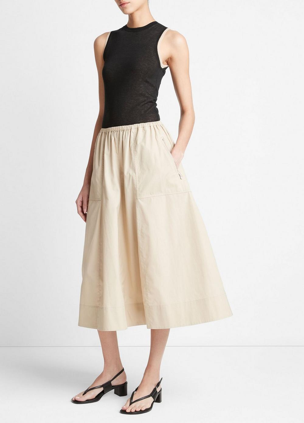 Cotton Zip-Pocket Utility Skirt Product Image