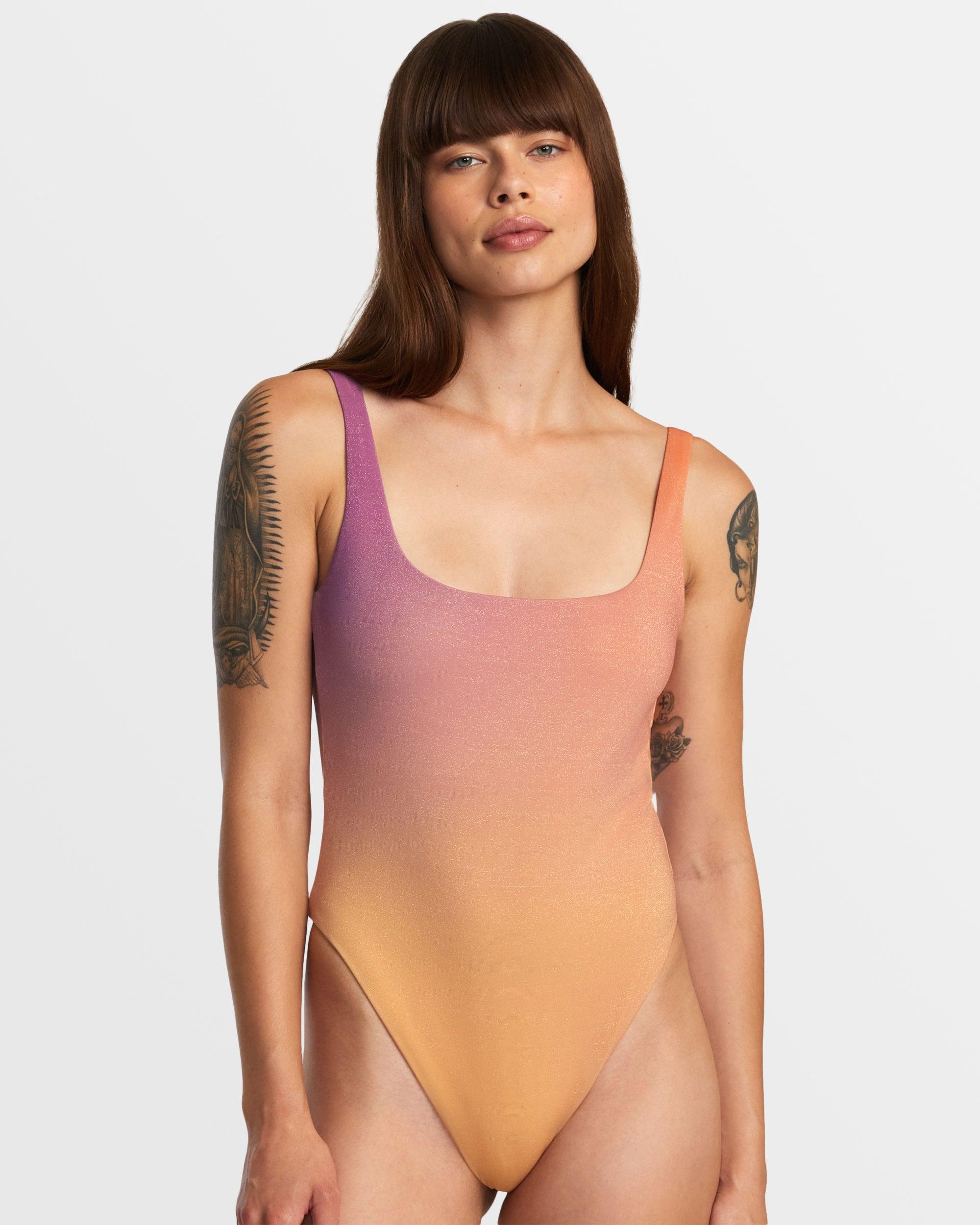 Golden Staple One-Piece Swimsuit - Multi Product Image