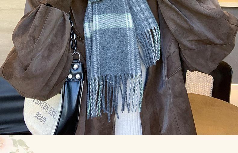 Plaid Fringe Scarf Product Image