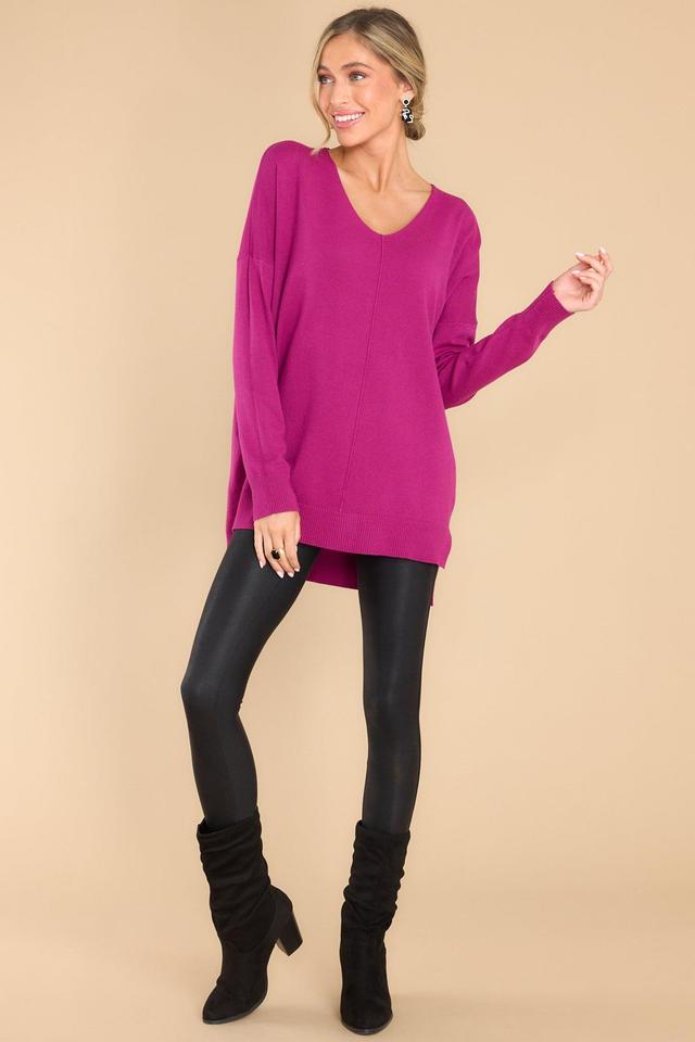 So Soft Collection Wind Down Magenta Sweater Product Image