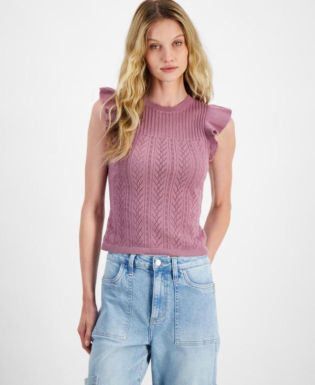 And Now This Womens Textured Ruffle-Sleeve Sweater, Created for Macys Product Image