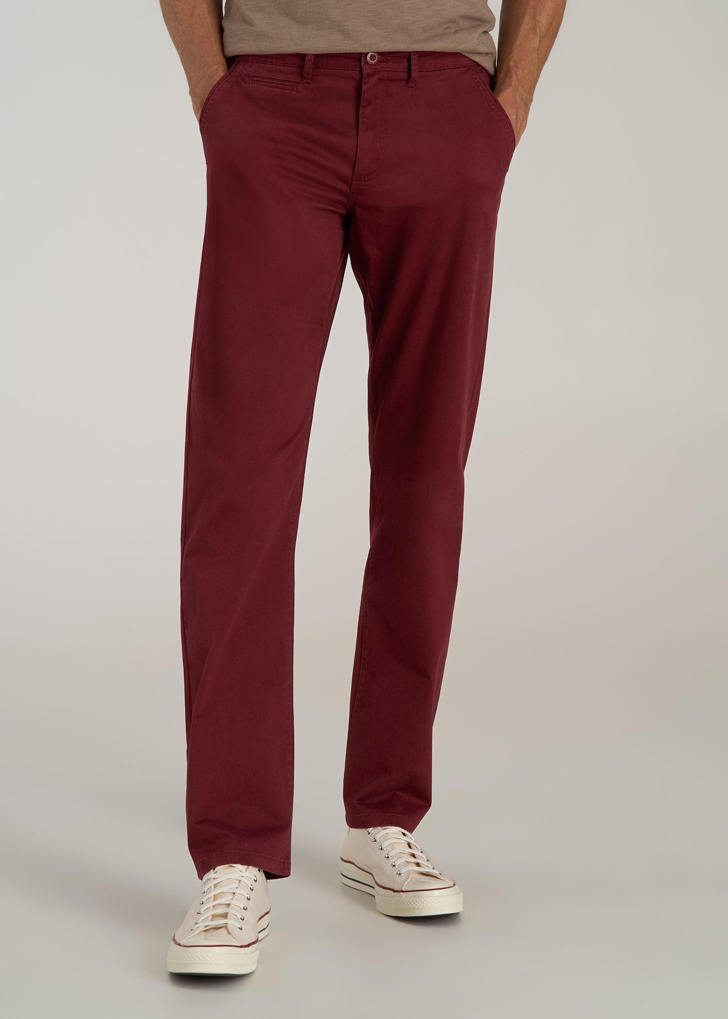 J1 STRAIGHT Leg Chinos in Red Ochre - Pants for Tall Men Male Product Image