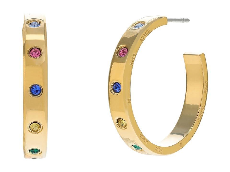 kate spade new york crystal station hoop earrings Product Image