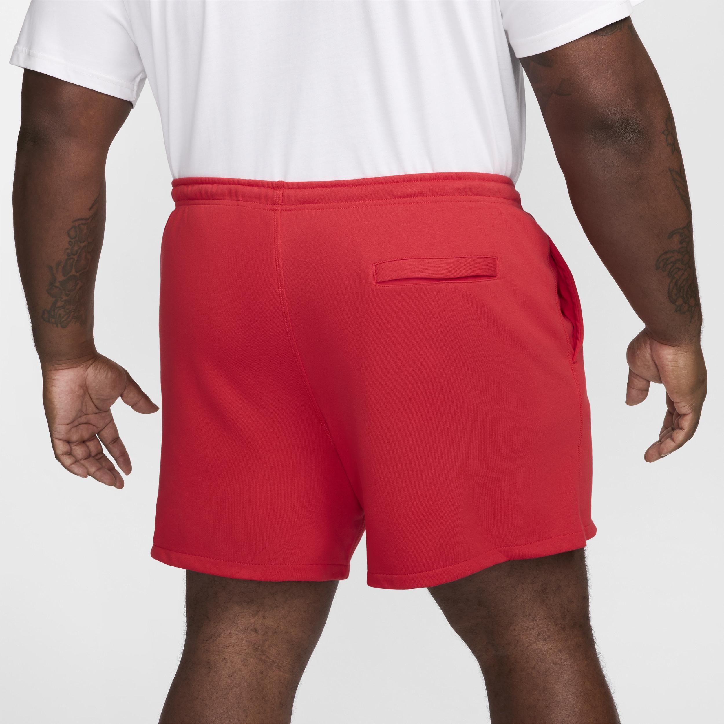 Nike Mens Nike Club Flow French Terry Shorts - Mens University Red/University Red/White Product Image