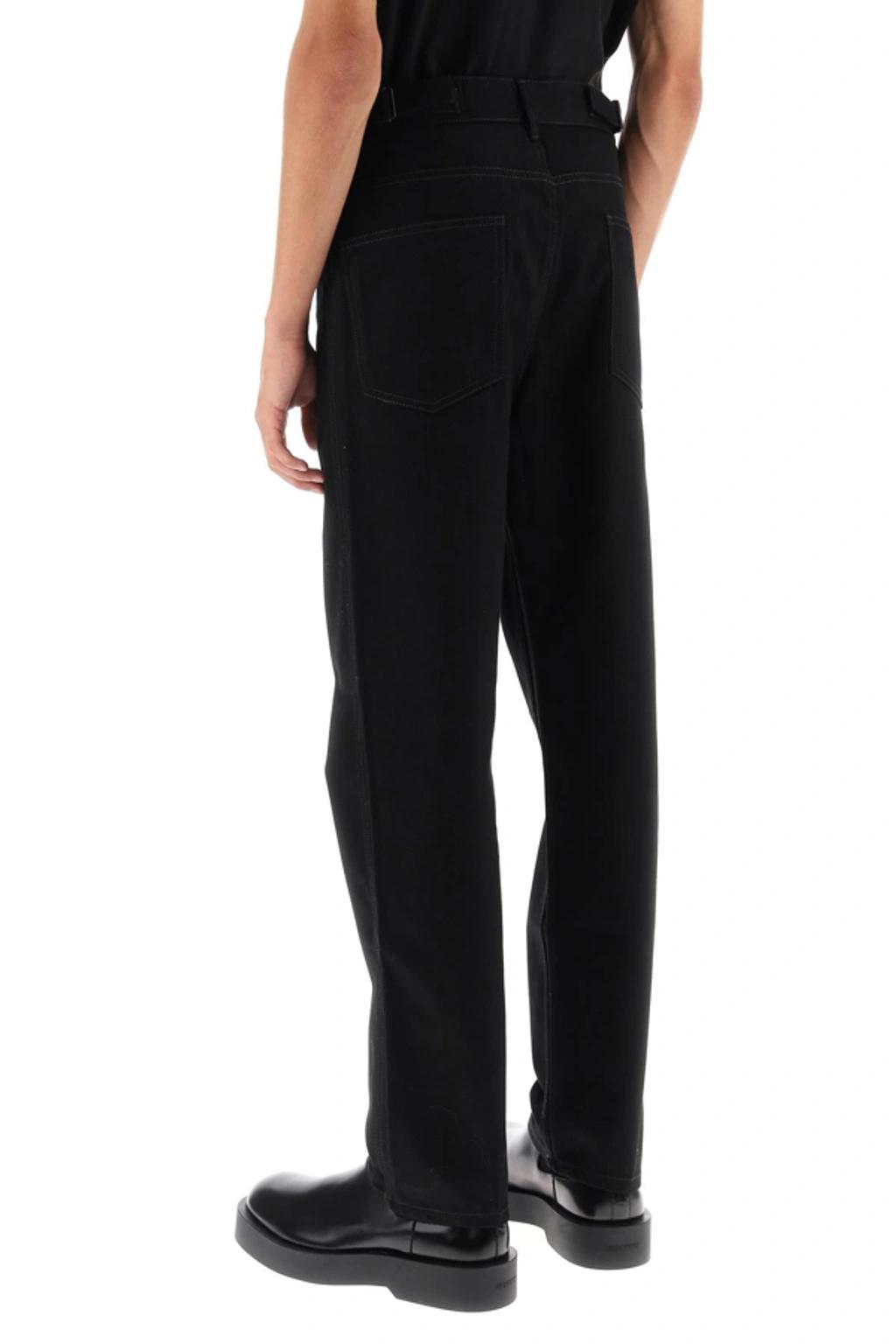 Black Curved Jeans In Bk999 Black Product Image