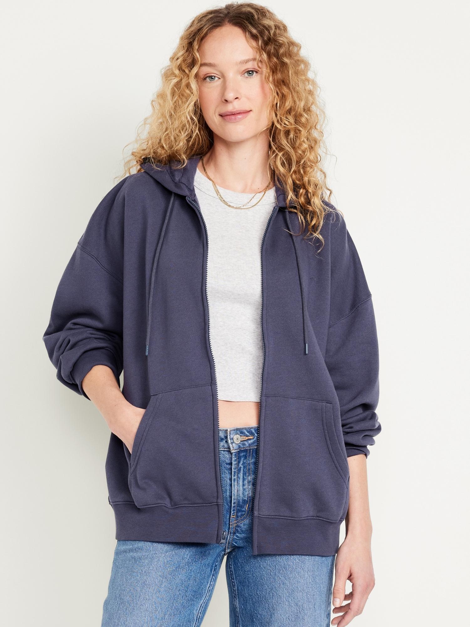 Oversized Full-Zip Hoodie for Women Product Image