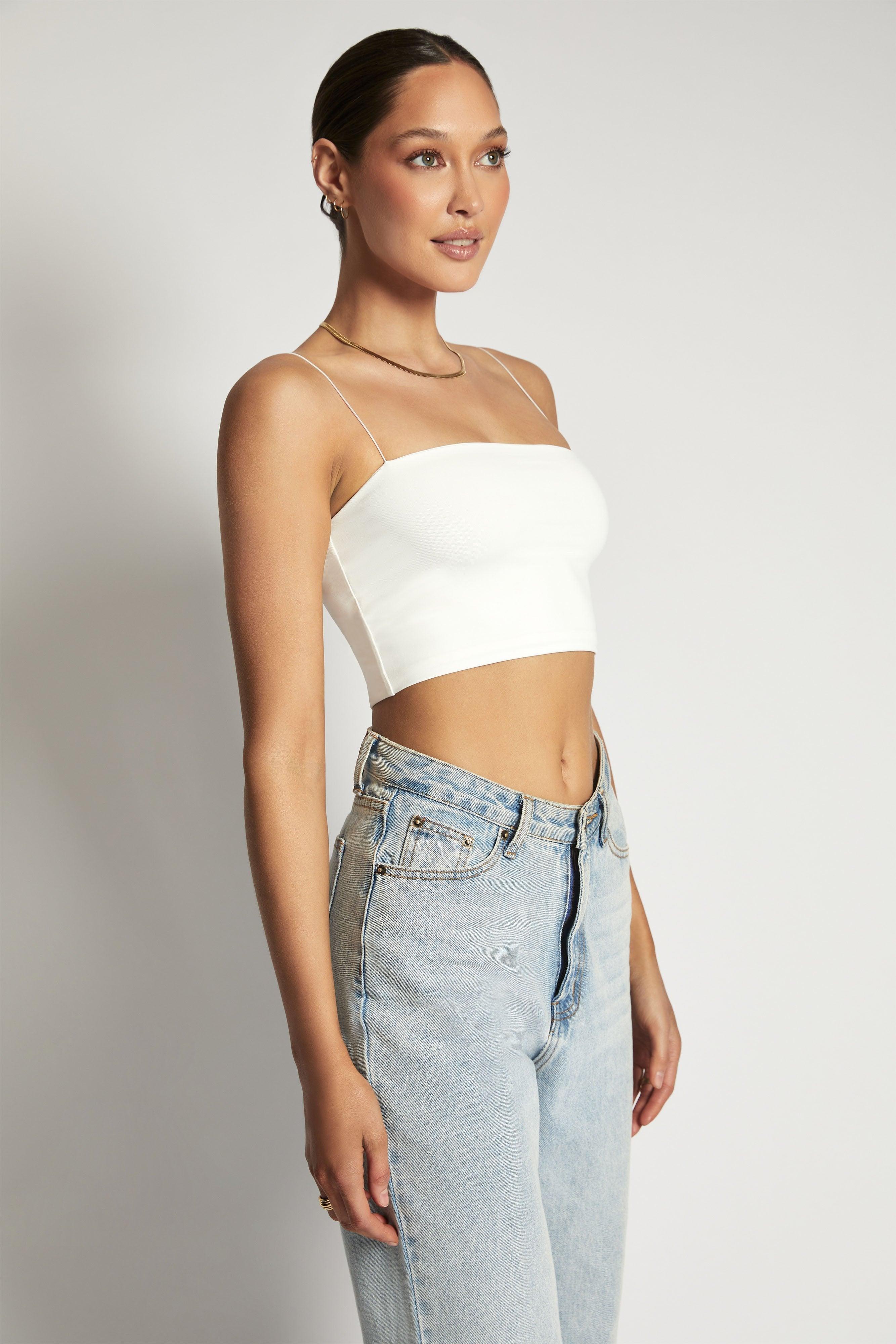 Yvonne Cami Crop Top - White Product Image