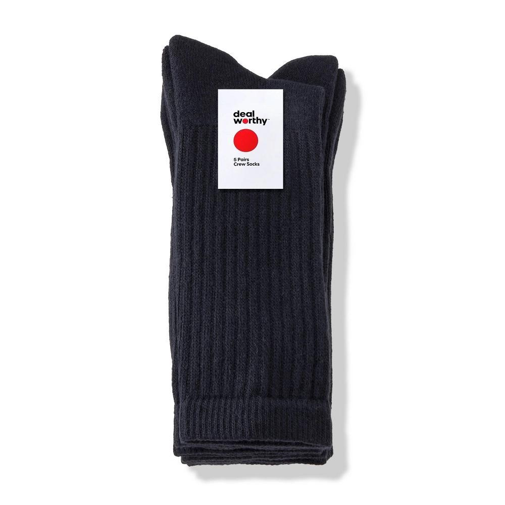 Mens Crew Socks 5pk - Dealworthy 6-12 Product Image