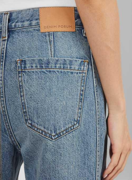 the ‘90s seamed hi-rise barrel jean Product Image