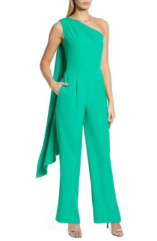 Vince Camuto Womens Draped One Shoulder Jumpsuit - Green Product Image