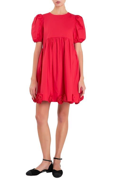 Womens Poplin Corsage Mini Dress Product Image