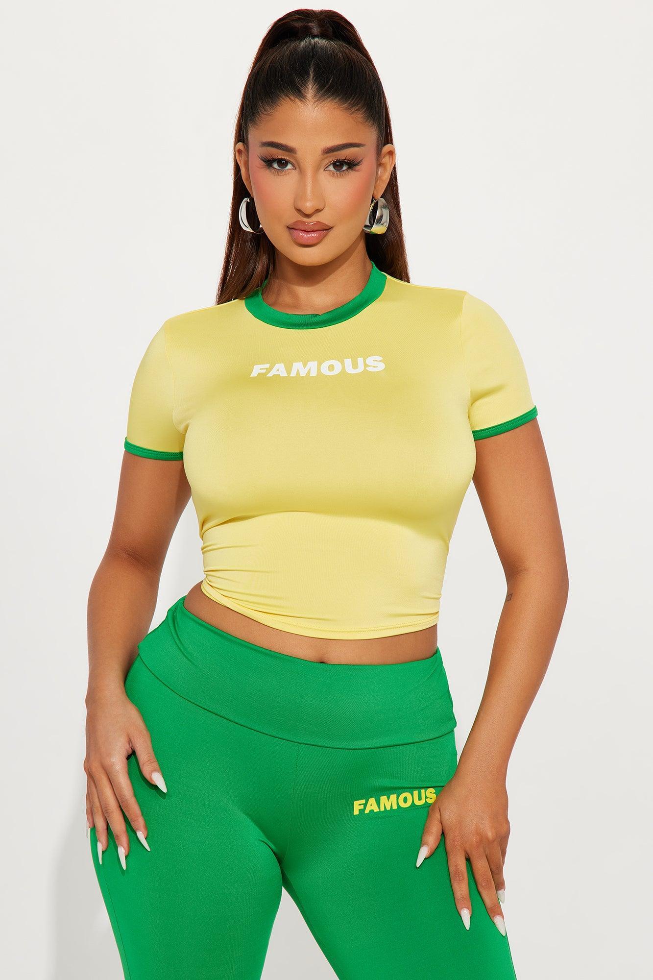 Almost Famous Pant Set - Green/combo Product Image