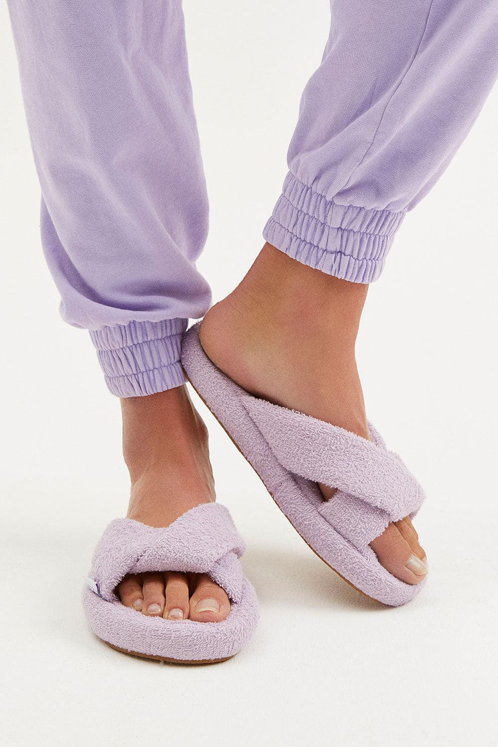 Juna Terry Slide Sandal - Lilac Product Image