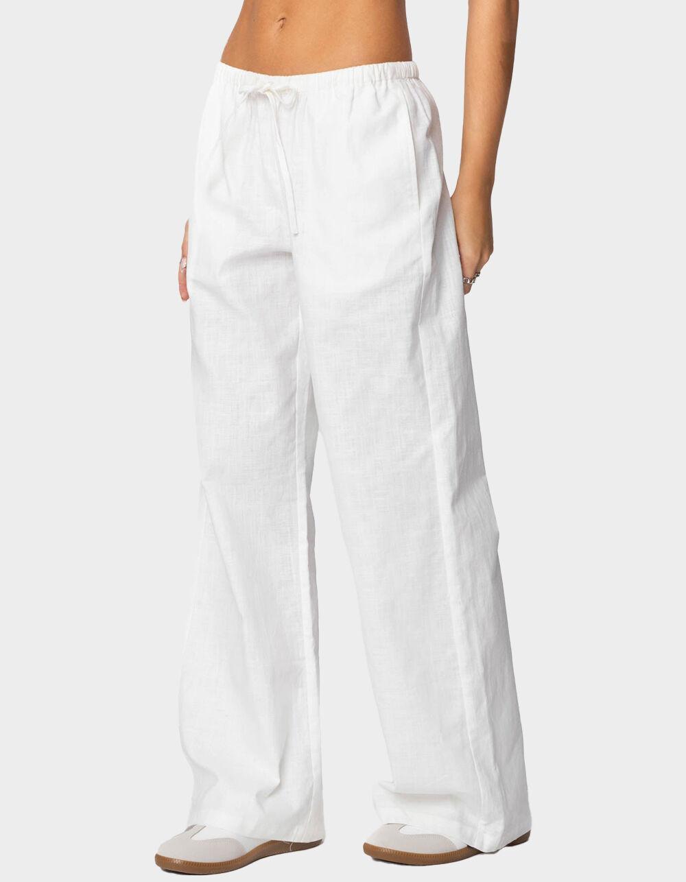 EDIKTED Alexa Linen Blend Pants Product Image